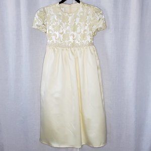 Jessica McClintock Pale Yellow Girls Dress Size 16